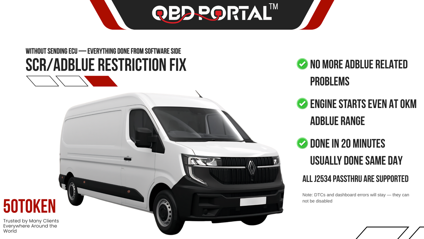 Renault Locked MD1CS016 & MD1CS006 SCR/AdBlue Restriction Fix